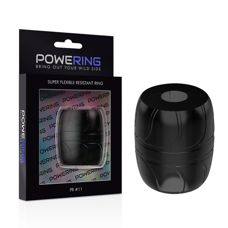 POWERING - SUPER FLEXIBLE AND RESISTANT PENIS RING 5 CM PR11 BLACK - NOCTURNA DESIRES
