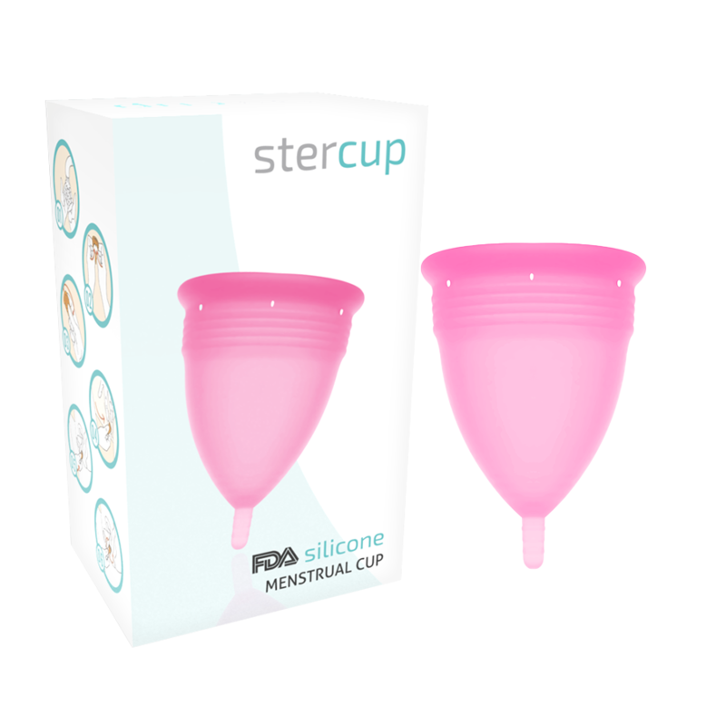 STERCUP - FDA SILICONE MENSTRUAL CUP PINK - SIZE S - NOCTURNA DESIRES