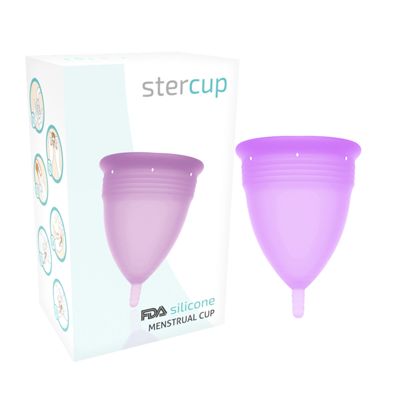 STERCUP - FDA SILICONE MENSTRUAL CUP VIOLET - SIZE S - NOCTURNA DESIRES