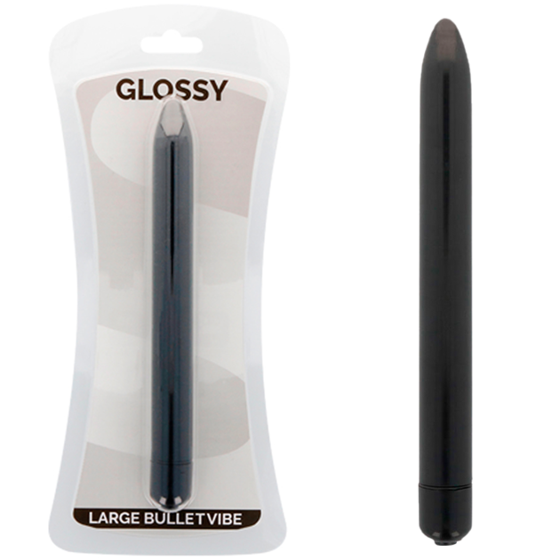 GLOSSY - SLIM VIBRATOR BLACK GLOSSY NOCTURNA DESIRES