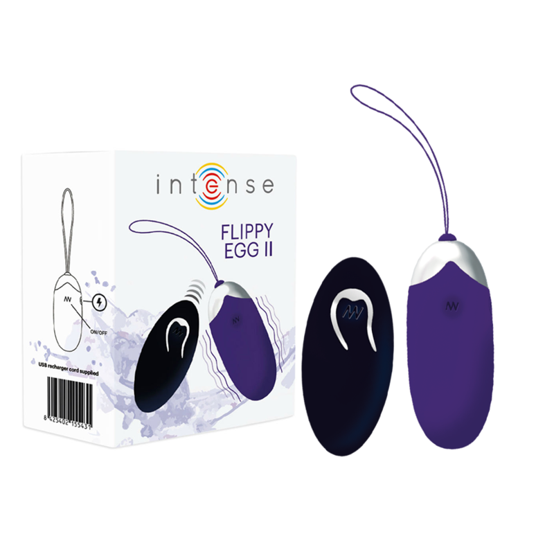 INTENSE - FLIPPY II VIBRATING EGG WITH REMOTE CONTROL PURPLE INTENSE COUPLES TOYS NOCTURNA DESIRES