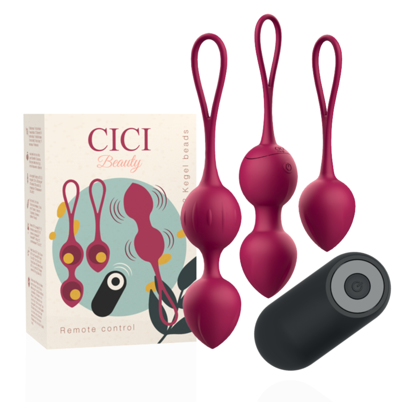 CICI BEAUTY - PREMIUM SILICONE 3 VIBRATING KEGEL BEADS REMOTE CONTROL - NOCTURNA DESIRES