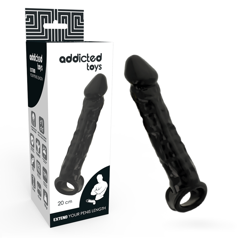 ADDICTED TOYS - DONG EXTENSION BLACK - NOCTURNA DESIRES