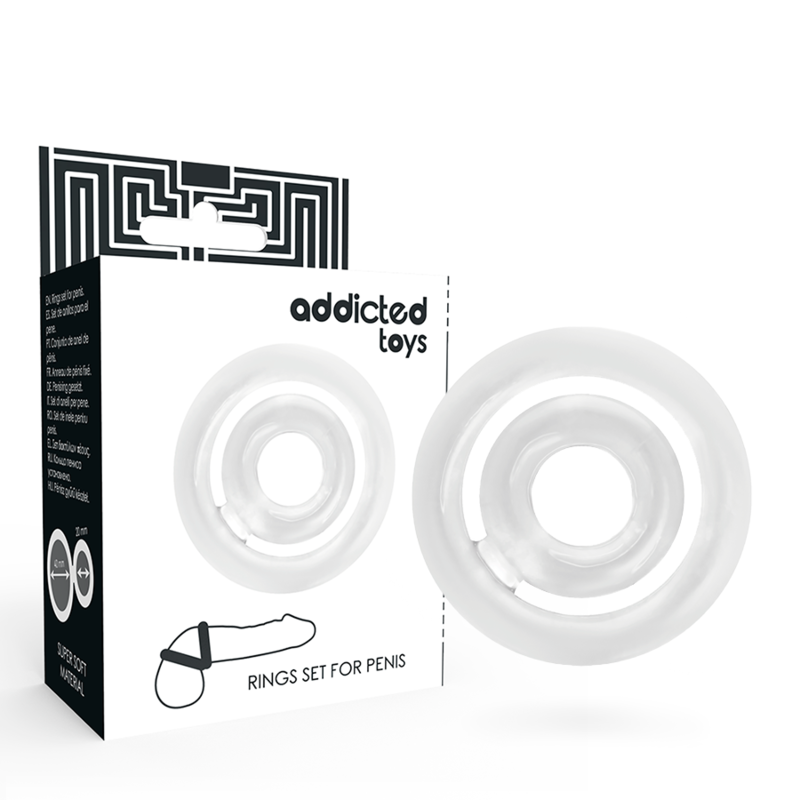 ADDICTED TOYS - POTENZ- C-RING PENIS CLEAR - NOCTURNA DESIRES