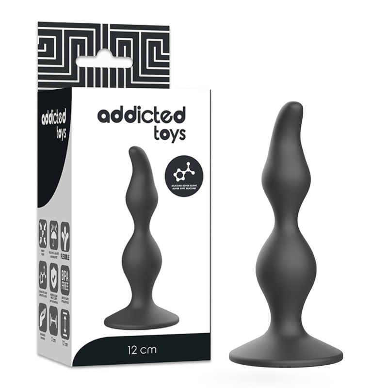 ADDICTED TOYS - ANAL SEXUAL PLUG 12 CM BLACK - NOCTURNA DESIRES