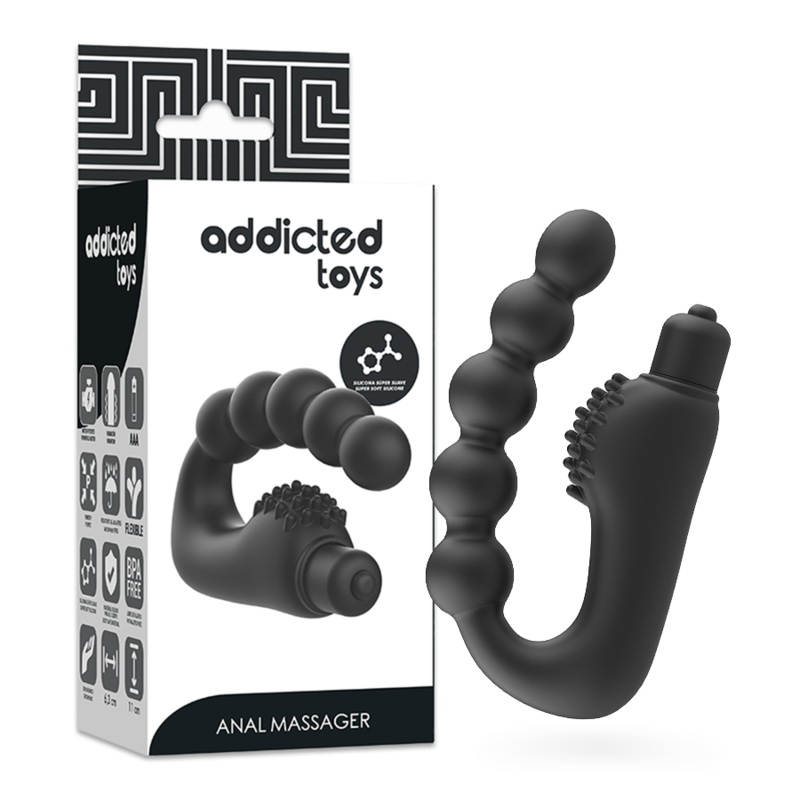 ADDICTED TOYS - ANAL MASSAGER PROSTATIC WITH VIBRATION - NOCTURNA DESIRES
