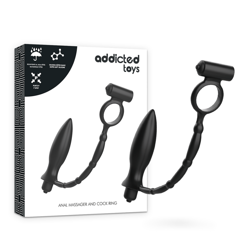 ADDICTED TOYS - ANAL PLUG WITH VIBRATORY RING - NOCTURNA DESIRES