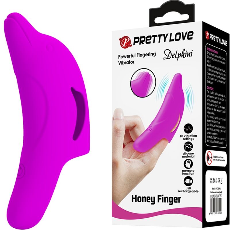 PRETTY LOVE - DELPHINI POWERFUL PURPLE FINGER STIMULATOR - NOCTURNA DESIRES
