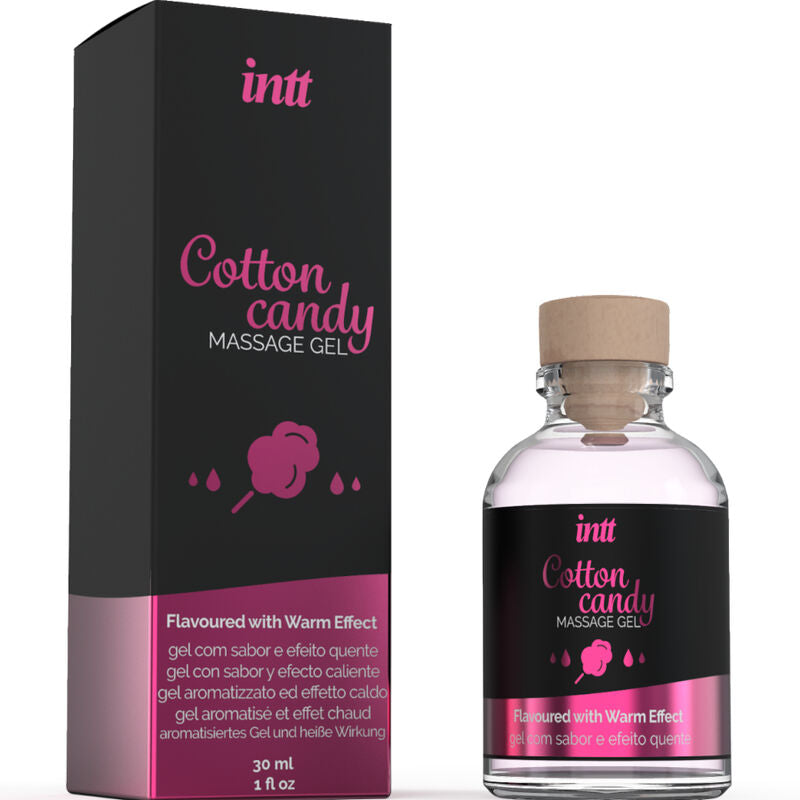 INTT MASSAGE & ORAL SEX - MASSAGE GEL WITH COTTON CANDY FLAVOR AND HEATING EFFECT - NOCTURNA DESIRES