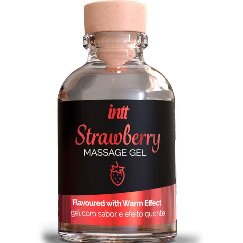 INTT MASSAGE & ORAL SEX - HOT EFFECT STRAWBERRY FLAVOR MASSAGE GEL - NOCTURNA DESIRES
