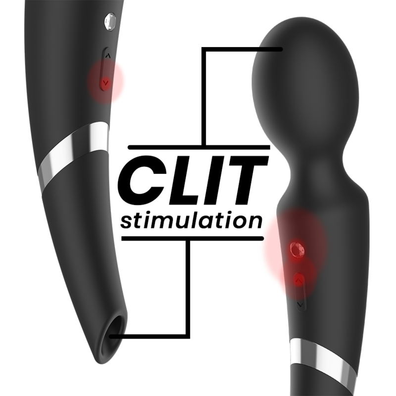 BLACK&SILVER - BECK WAND AND SUCTION CUP 2 IN 1 SILICONE - NOCTURNA DESIRES