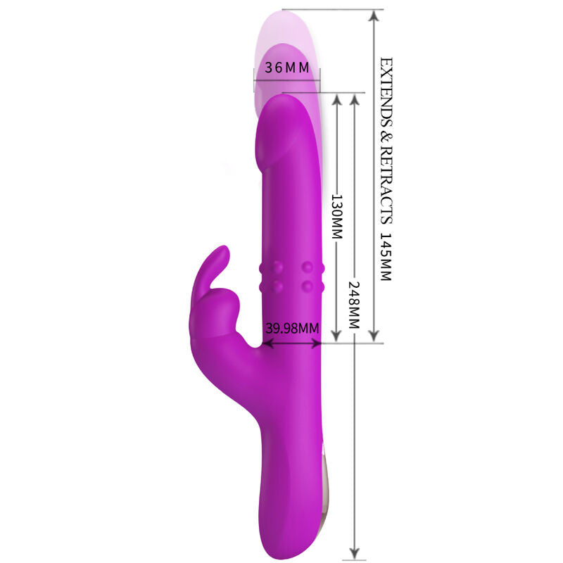 PRETTY LOVE - REESE VIBRATOR WITH PURPLE ROTATION - NOCTURNA DESIRES