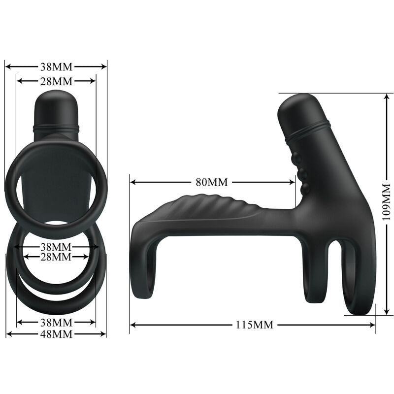 PRETTY LOVE - ELASTIC SOFT SILICONE EXTENSION SLEEVE - NOCTURNA DESIRES