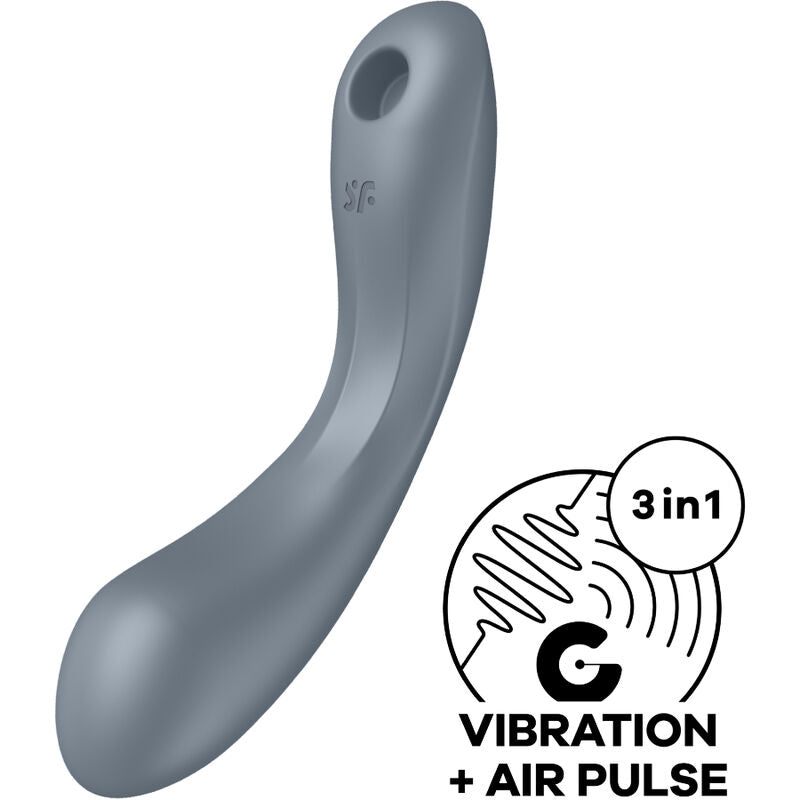 SATISFYER - CURVE TRINITY 1 AIR PULSE VIBRATION GREY - NOCTURNA DESIRES