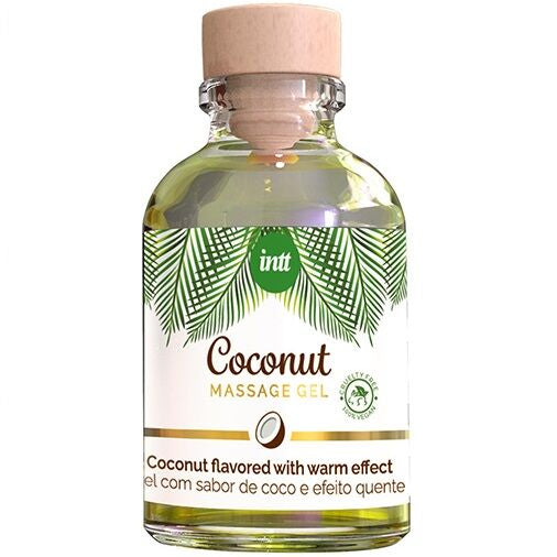 INTT - VEGAN MASSAGE GEL WITH COCONUT FLAVOR AND HEATING EFFECT - NOCTURNA DESIRES