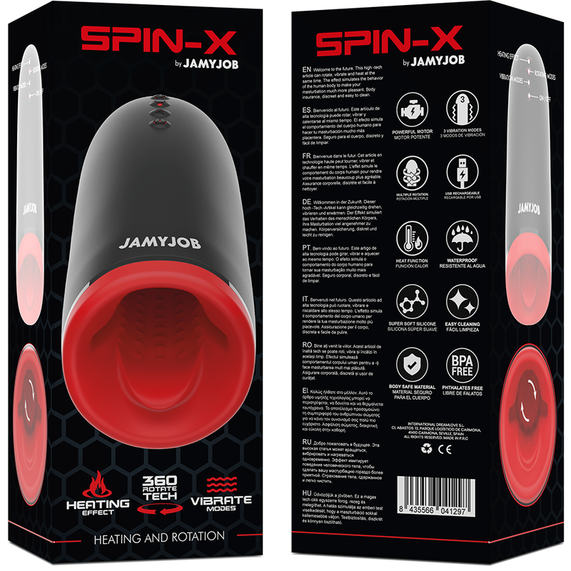 JAMYJOB - SPIN-X HEATING AND ROTATION MASTURBATOR - NOCTURNA DESIRES