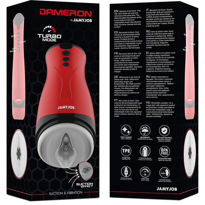 JAMYJOB - DAMERON SUCTION AND VIBRATION MASTURBATOR - NOCTURNA DESIRES