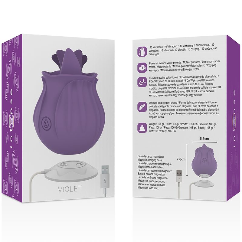 INTENSE - VIOLET CL TORIS STIMULATOR 10 VIBRATIONS LILAC - NOCTURNA DESIRES