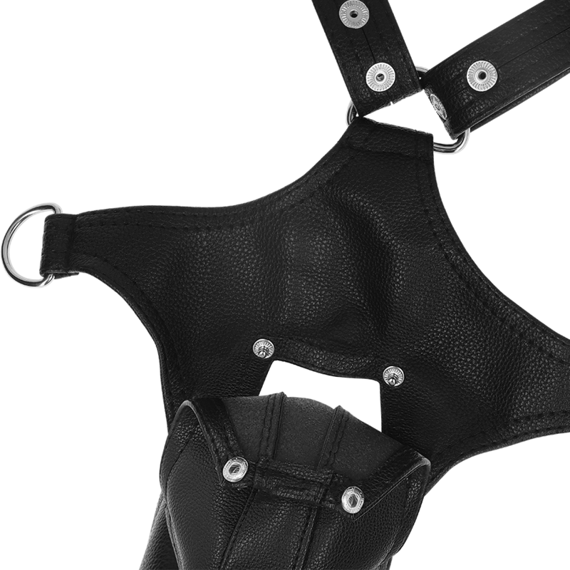 FETISH SUBMISSIVE ATTITUDE - MENS ECO-LEATHER JOCK STRAP HARNESS - NOCTURNA DESIRES