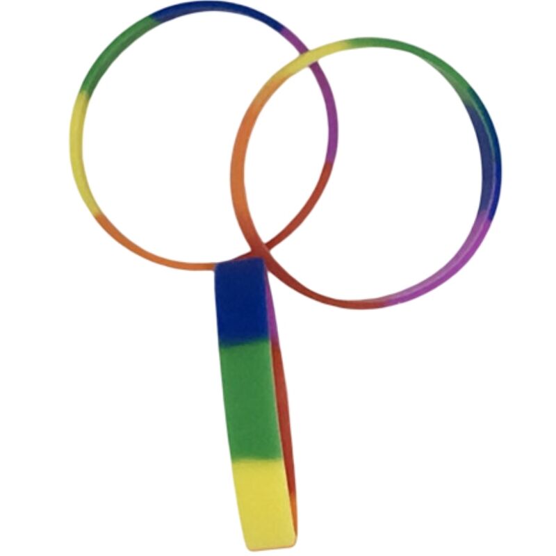 PRIDE - LGBT FLAG SILICONE BRACELET - NOCTURNA DESIRES