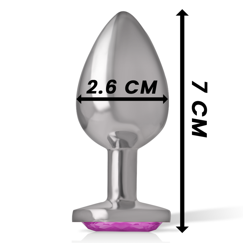 INTENSE - ALUMINUM METAL ANAL PLUG PINK HEART SIZE S - NOCTURNA DESIRES