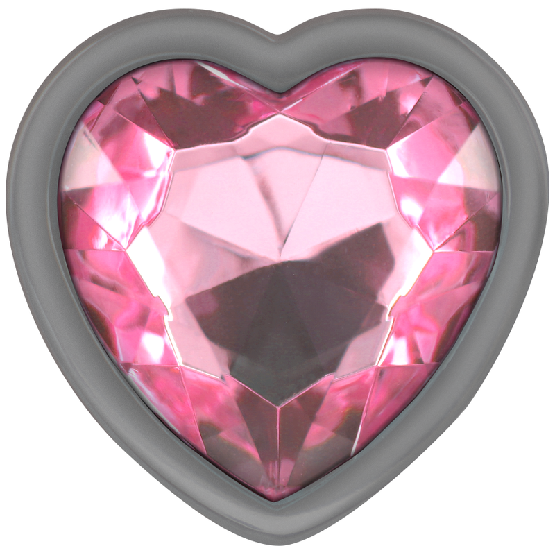 INTENSE - ALUMINUM METAL ANAL PLUG PINK HEART SIZE S - NOCTURNA DESIRES