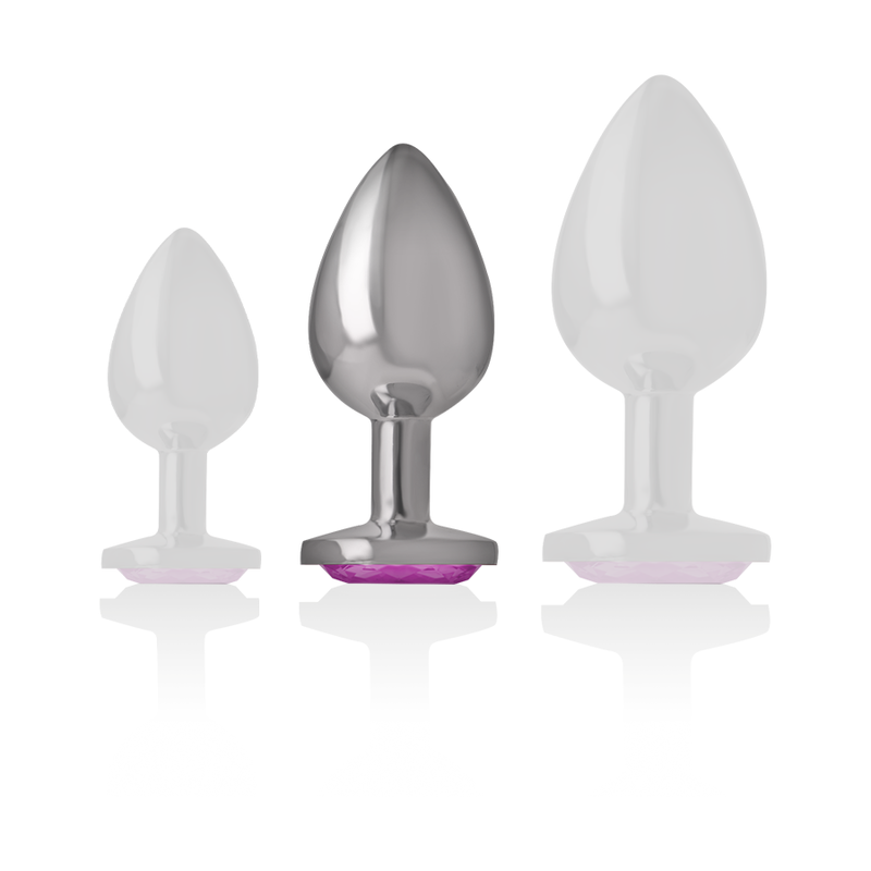 INTENSE - ALUMINUM METAL ANAL PLUG PINK HEART SIZE M - NOCTURNA DESIRES