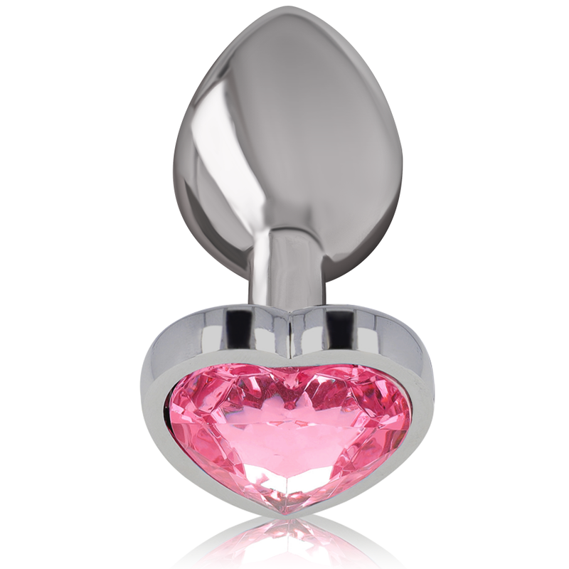 INTENSE - ALUMINUM METAL ANAL PLUG PINK HEART SIZE M - NOCTURNA DESIRES
