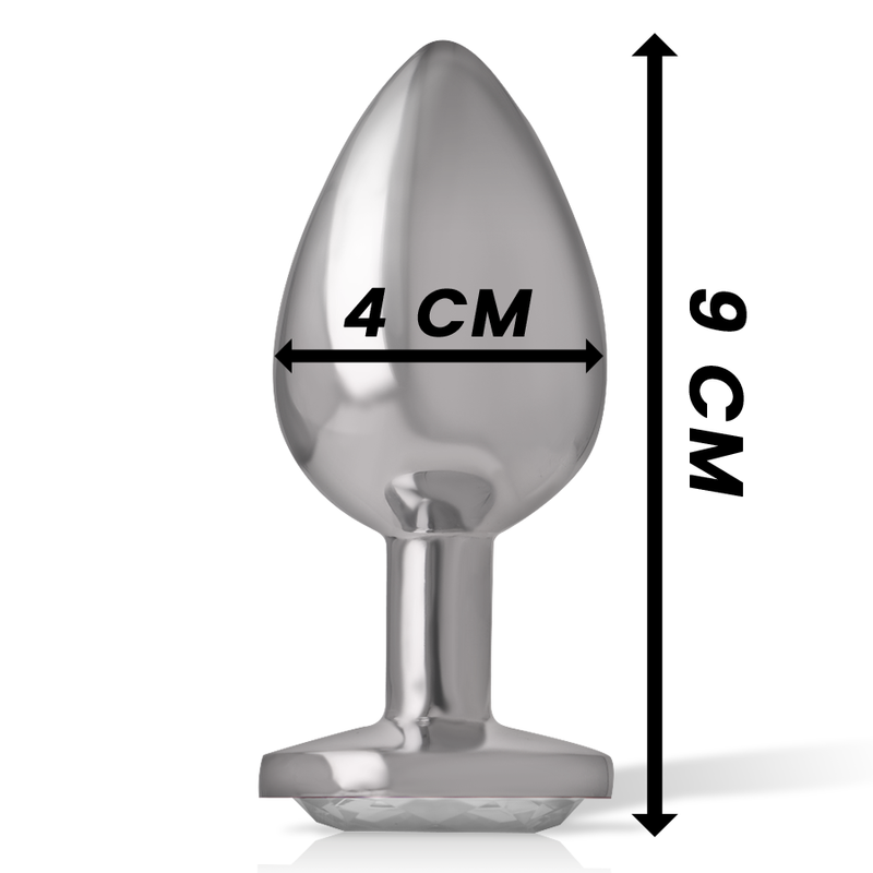 INTENSE - ANAL PLUG METAL ALUMINUM WHITE HEART SIZE L - NOCTURNA DESIRES