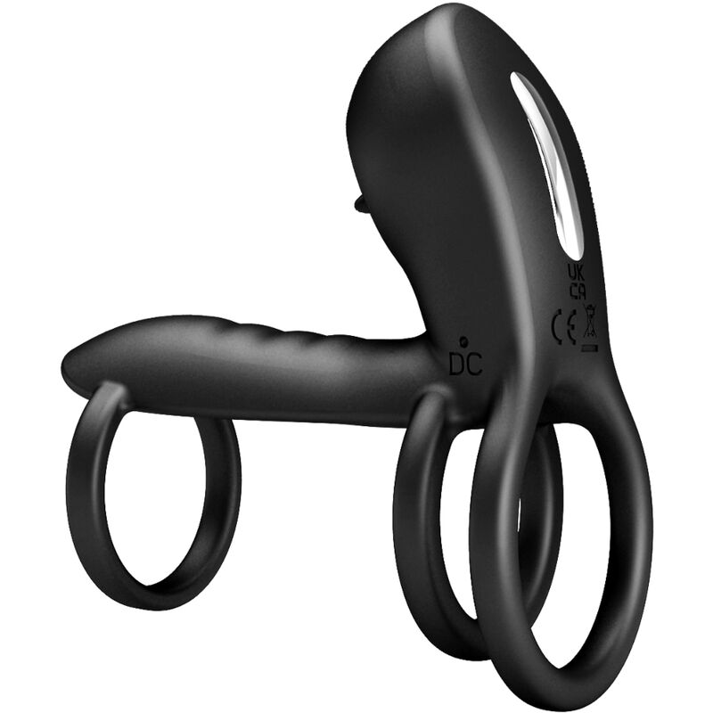 PRETTY LOVE - JAMMY PENIS SHEATH 12 VIBRATIONS WITH RECHARGEABLE SILICONE TONGUE - NOCTURNA DESIRES