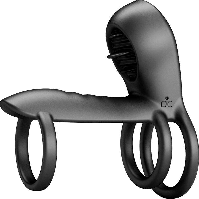 PRETTY LOVE - JAMMY PENIS SHEATH 12 VIBRATIONS WITH RECHARGEABLE SILICONE TONGUE - NOCTURNA DESIRES