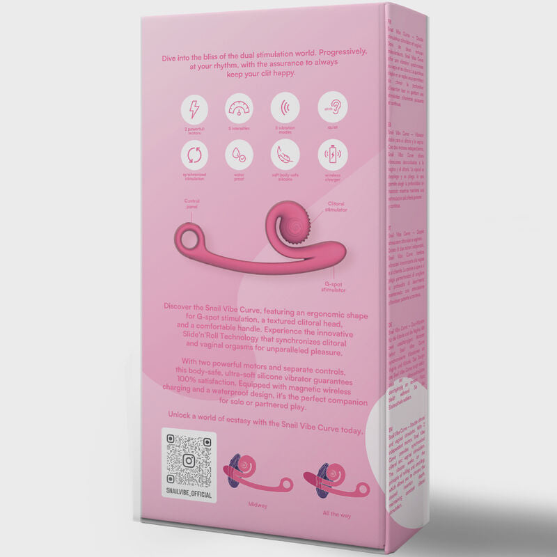 SNAIL VIBE - CURVE VIBRATOR PINK - NOCTURNA DESIRES