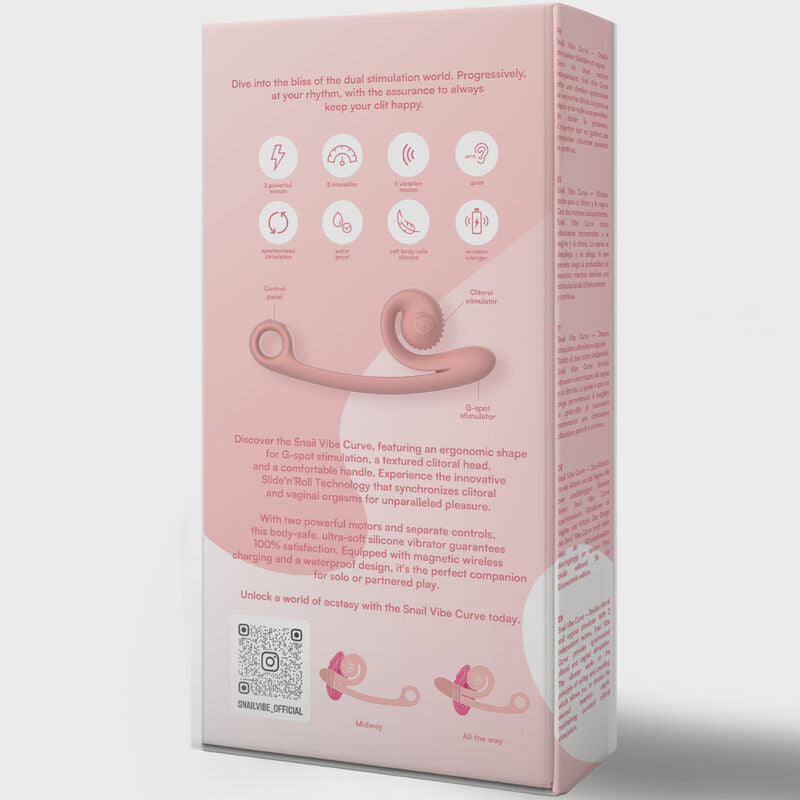SNAIL VIBE - CURVE VIBRATOR PEACH - NOCTURNA DESIRES