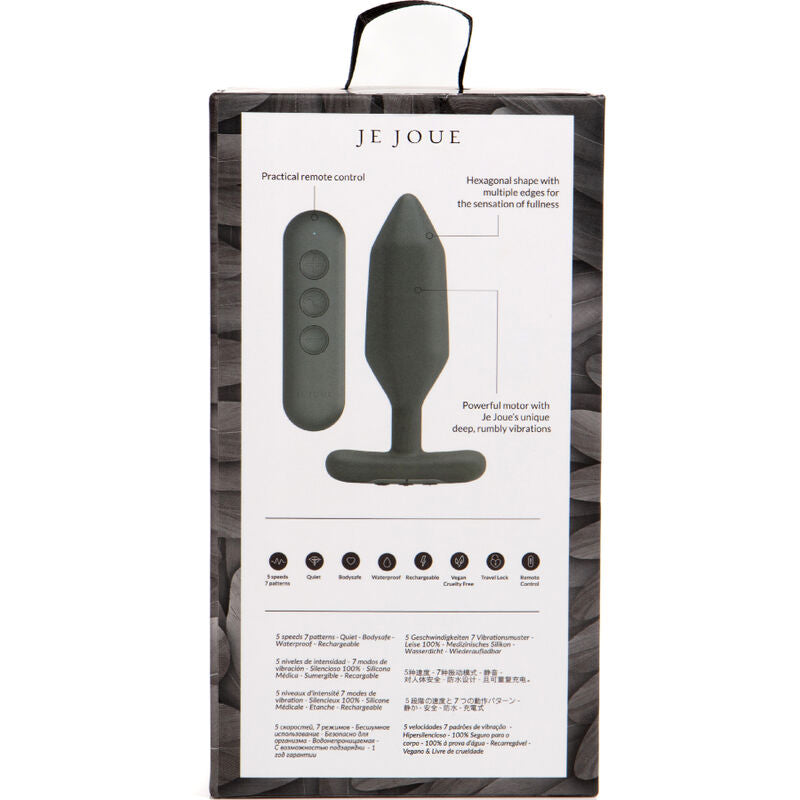 JE JOUE - ONYX ANAL PLUG VIBRATOR BLACK - NOCTURNA DESIRES