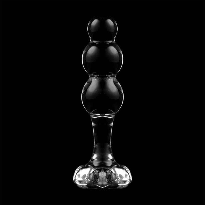 NEBULA SERIES BY IBIZA - MODEL 1 ANAL PLUG BOROSILICATE GLASS CLEAR 10.5 CM -O- 3 CM - NOCTURNA DESIRES