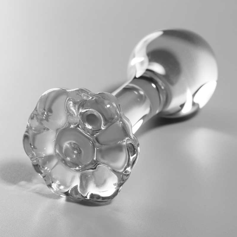 NEBULA SERIES BY IBIZA - MODEL 2 ANAL PLUG BOROSILICATE GLASS CLEAR 11 CM -O- 3.5 CM - NOCTURNA DESIRES