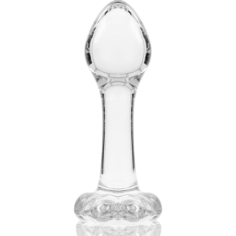 NEBULA SERIES BY IBIZA - MODEL 2 ANAL PLUG BOROSILICATE GLASS CLEAR 11 CM -O- 3.5 CM - NOCTURNA DESIRES