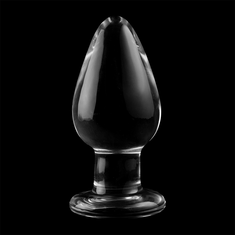 NEBULA SERIES BY IBIZA - MODEL 3 ANAL PLUG BOROSILICATE GLASS TRANSPARENT 11 CM -O- 5 CM - NOCTURNA DESIRES