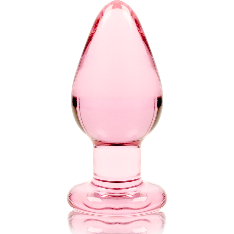 NEBULA SERIES BY IBIZA - MODEL 3 ANAL PLUG BOROSILICATE GLASS PINK 11 CM -O- 5 CM - NOCTURNA DESIRES
