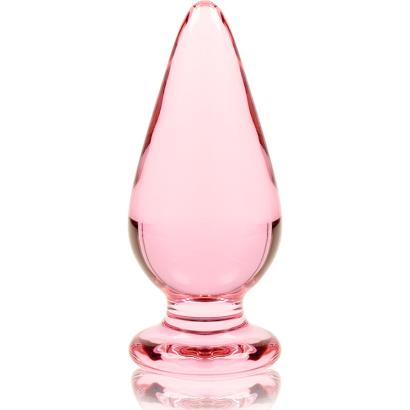 NEBULA SERIES BY IBIZA - MODEL 4 ANAL PLUG BOROSILICATE GLASS PINK 11 CM -O- 5 CM - NOCTURNA DESIRES