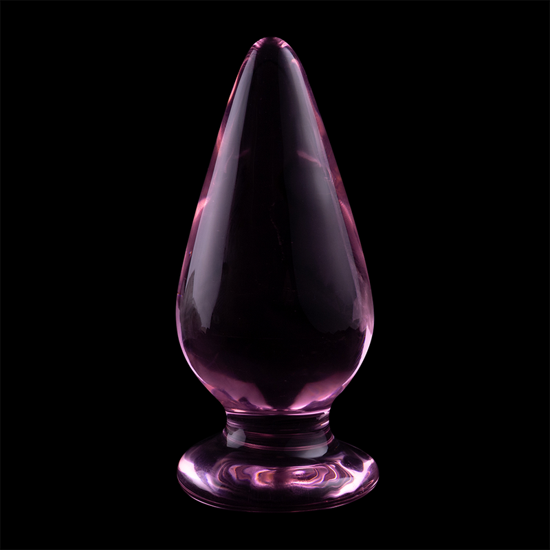 NEBULA SERIES BY IBIZA - MODEL 4 ANAL PLUG BOROSILICATE GLASS PINK 11 CM -O- 5 CM - NOCTURNA DESIRES