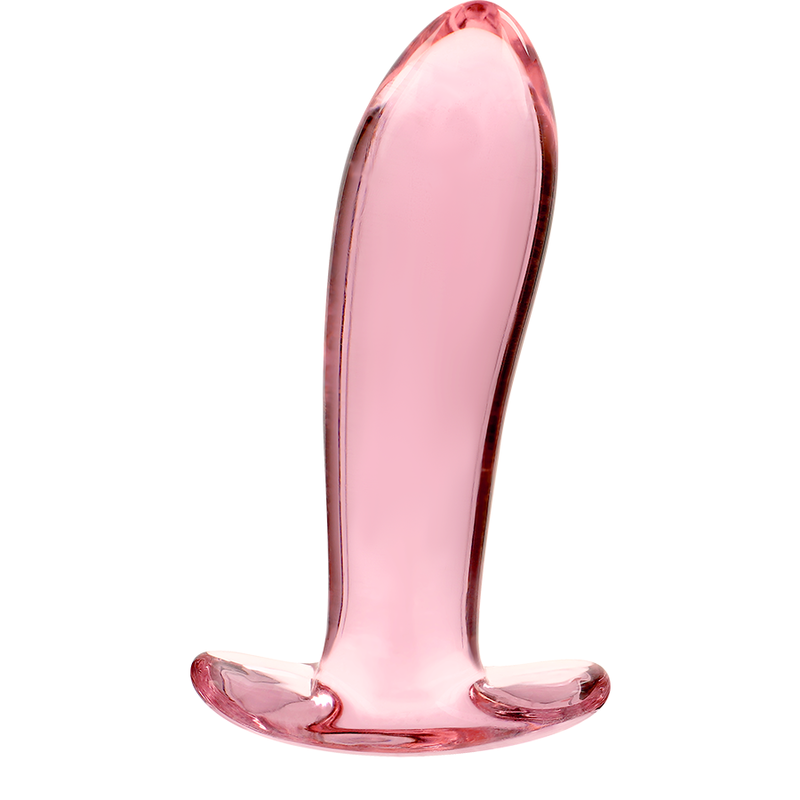 NEBULA SERIES BY IBIZA - MODEL 5 ANAL PLUG BOROSILICATE GLASS PINK 12.5 CM -O- 3.5 CM - NOCTURNA DESIRES