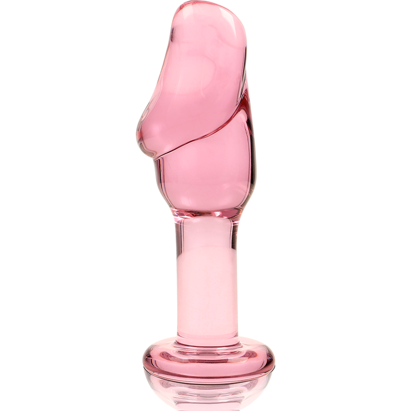 NEBULA SERIES BY IBIZA - MODEL 6 ANAL PLUG BOROSILICATE GLASS PINK 12.5 CM -O- 4 CM - NOCTURNA DESIRES