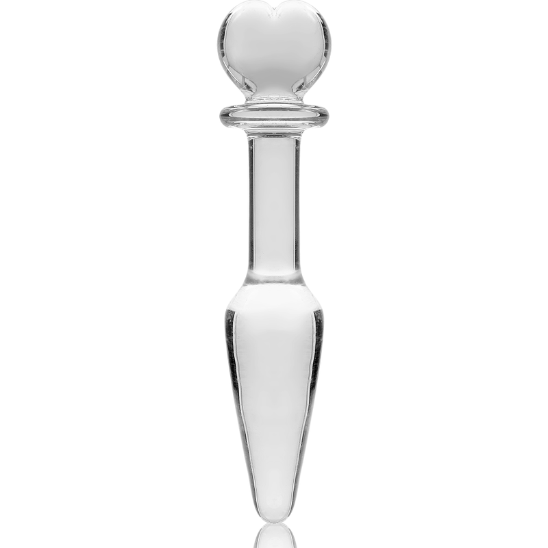 NEBULA SERIES BY IBIZA - MODEL 7 ANAL PLUG BOROSILICATE GLASS CLEAR 13.5 CM -O- 3 CM - NOCTURNA DESIRES