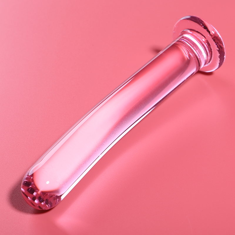 NEBULA SERIES BY IBIZA - MODEL 8 DILDO BOROSILICATE GLASS PINK 14.5 CM -O- 2 CM - NOCTURNA DESIRES