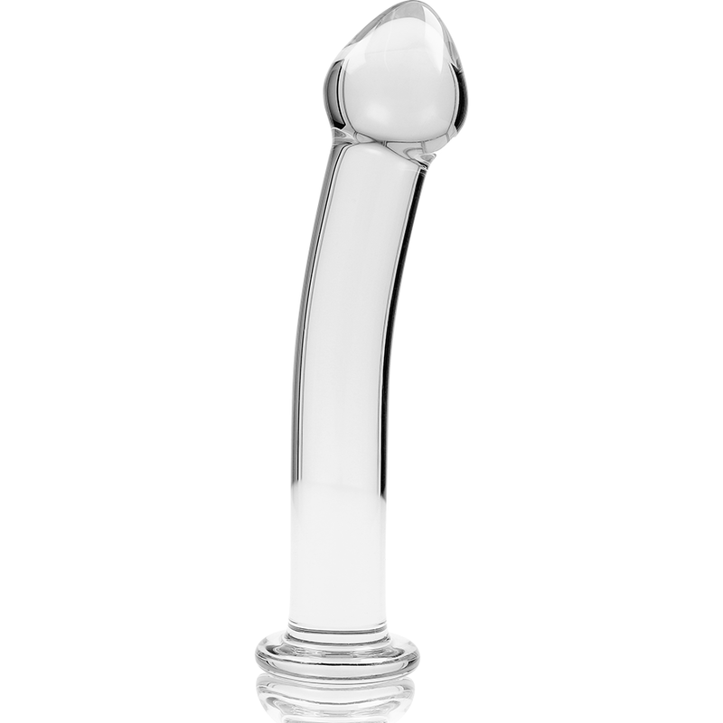 NEBULA SERIES BY IBIZA - MODEL 11 DILDO BOROSILICATE GLASS CLEAR 16 CM -O- 3 CM - NOCTURNA DESIRES