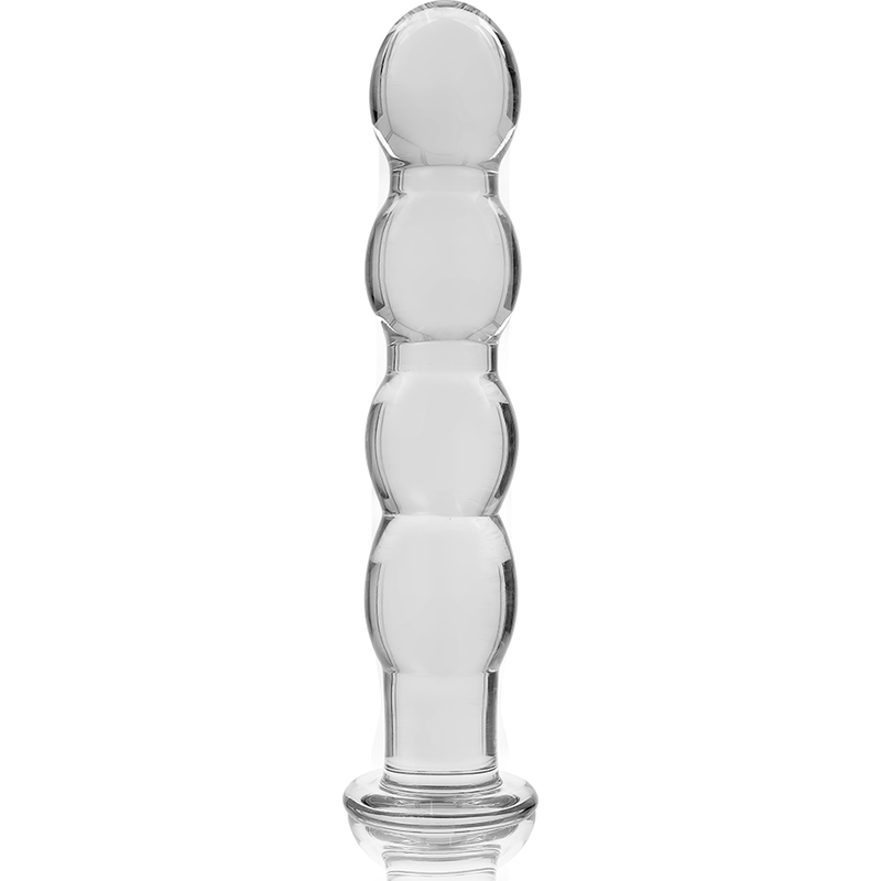 NEBULA SERIES BY IBIZA - MODEL 10 DILDO BOROSILICATE GLASS CLEAR 16.5 CM -O- 3.5 CM - NOCTURNA DESIRES