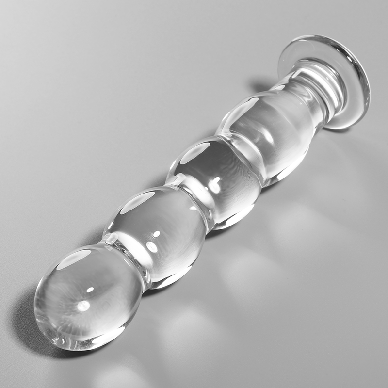 NEBULA SERIES BY IBIZA - MODEL 10 DILDO BOROSILICATE GLASS CLEAR 16.5 CM -O- 3.5 CM - NOCTURNA DESIRES