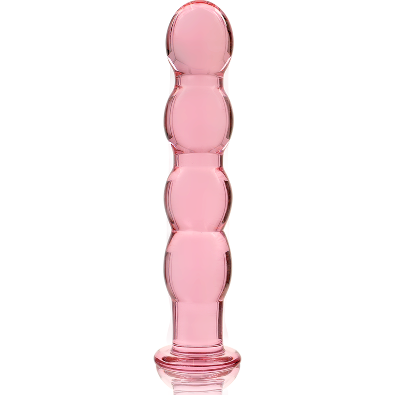 NEBULA SERIES BY IBIZA - MODEL 10 DILDO BOROSILICATE GLASS PINK 16.5 CM -O- 3.5 CM - NOCTURNA DESIRES