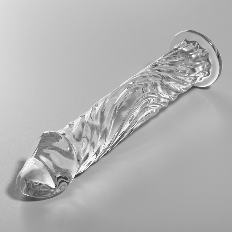 NEBULA SERIES BY IBIZA - MODEL 12 DILDO BOROSILICATE GLASS CLEAR 17 CM -O- 3.5 CM - NOCTURNA DESIRES